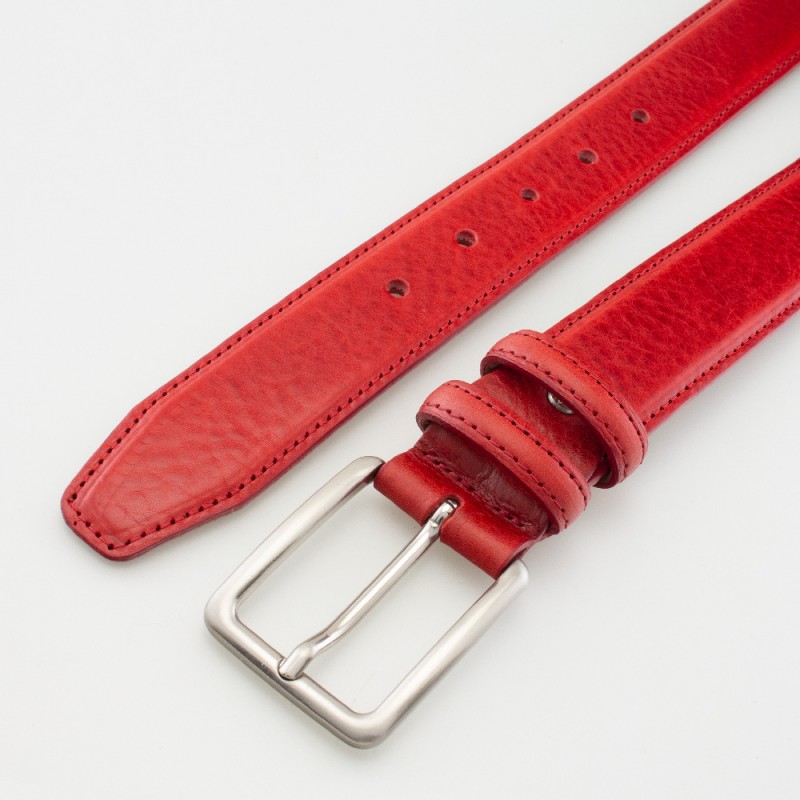 Cintura elegante in pelle colore ROSSO