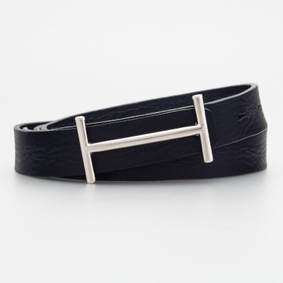 Cintura in pelle minimal colore NERO