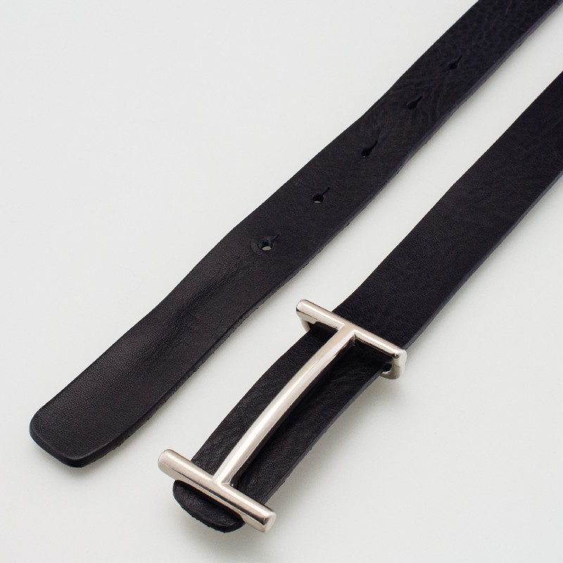 Cintura in pelle minimal colore NERO