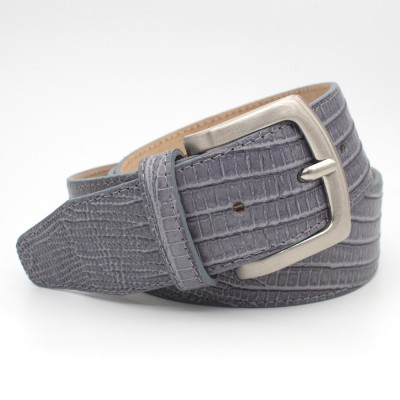 Cintura in pelle con stampa Teius - Grigio Cintura in pelle con stampa Teius - Grigio