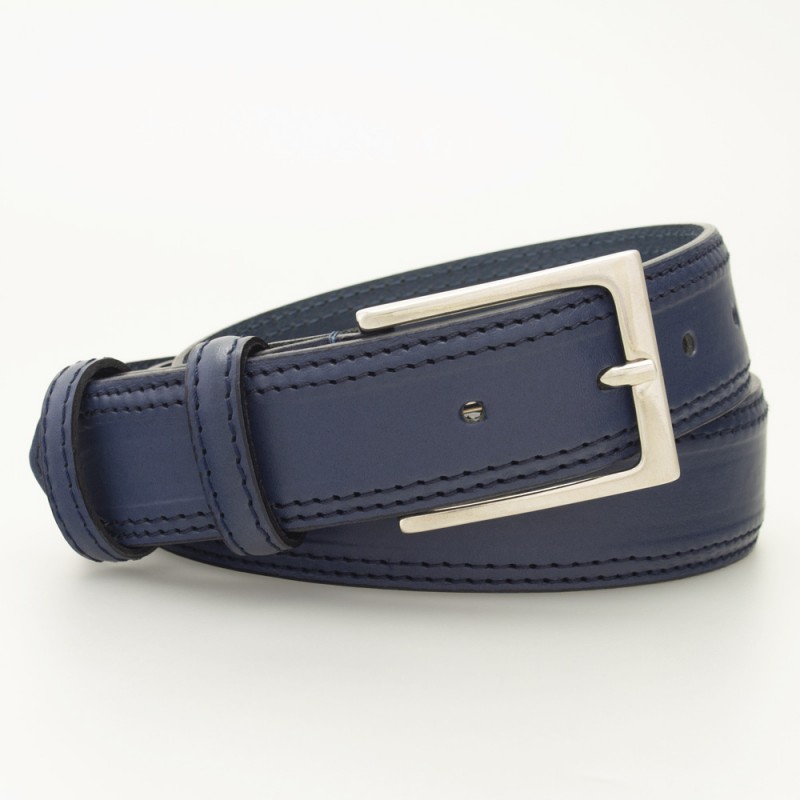 Cintura versatile in pelle colore BLU