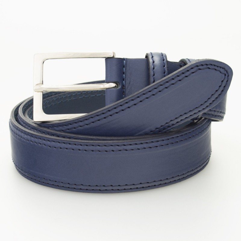 Cintura versatile in pelle colore BLU