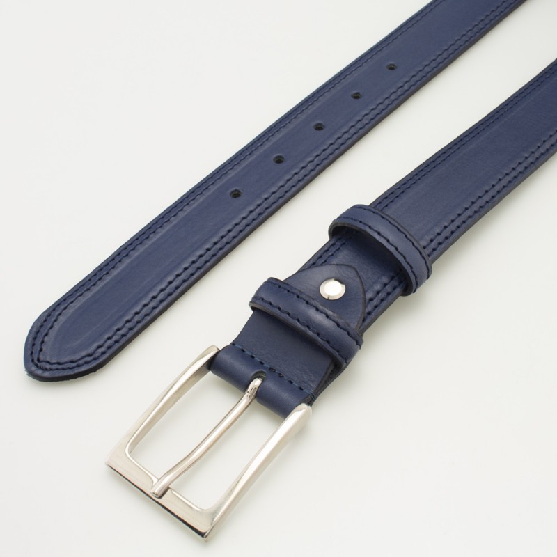 Cintura versatile in pelle colore BLU