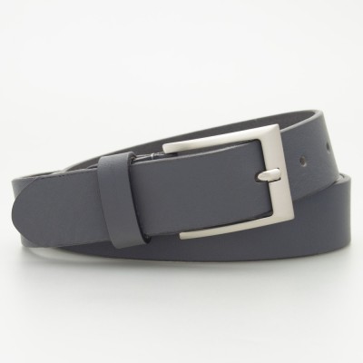 Cintura versatile in pelle alta 3 cm colore GRIGIO