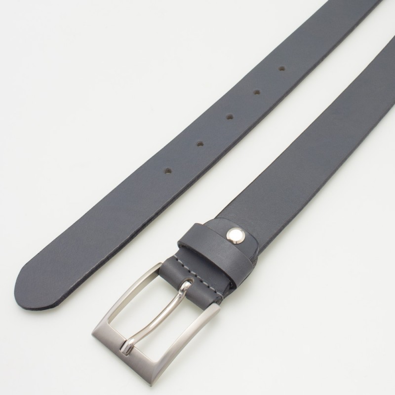 Cintura versatile in pelle alta 3 cm colore GRIGIO