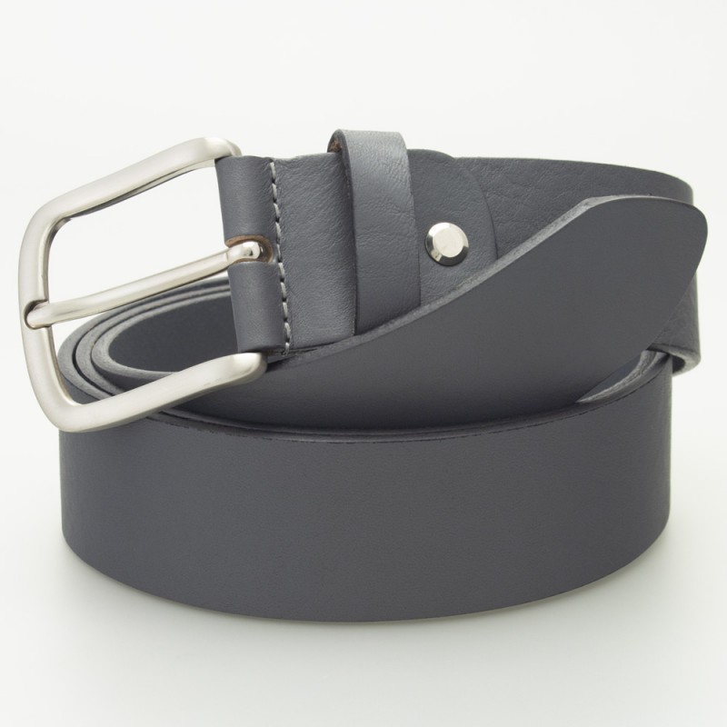 Cintura sportiva in cuoio alta 4 cm colore GRIGIO