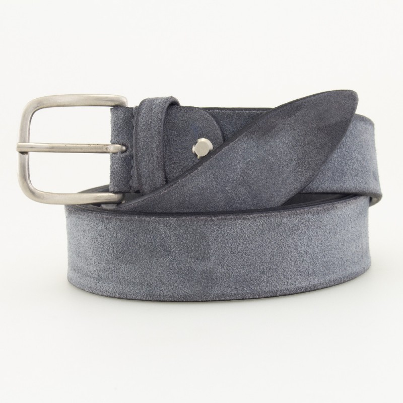 Cintura in pelle scamosciata colore GRIGIO