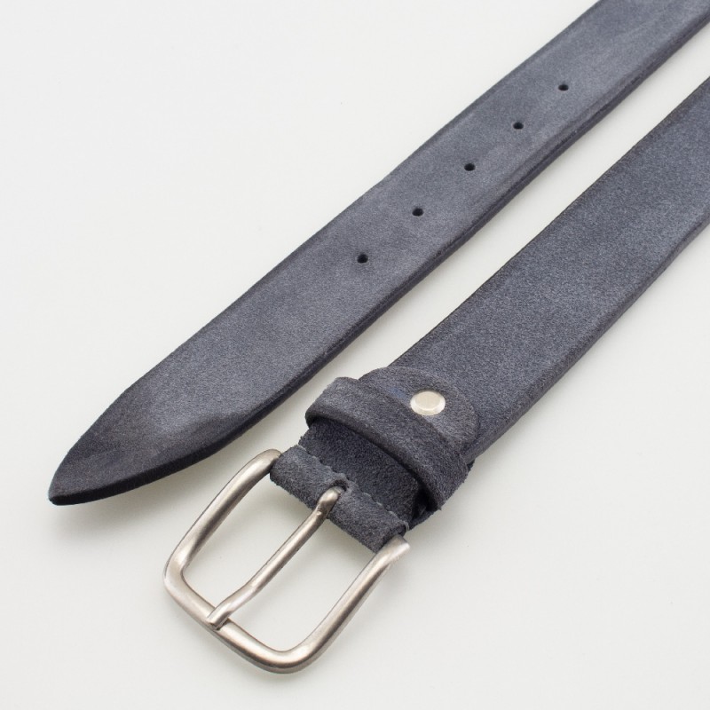 Cintura in pelle scamosciata colore GRIGIO