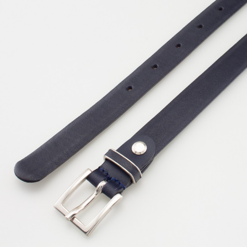 Cintura elegante in pelle 2cm colore BLU NOTTE