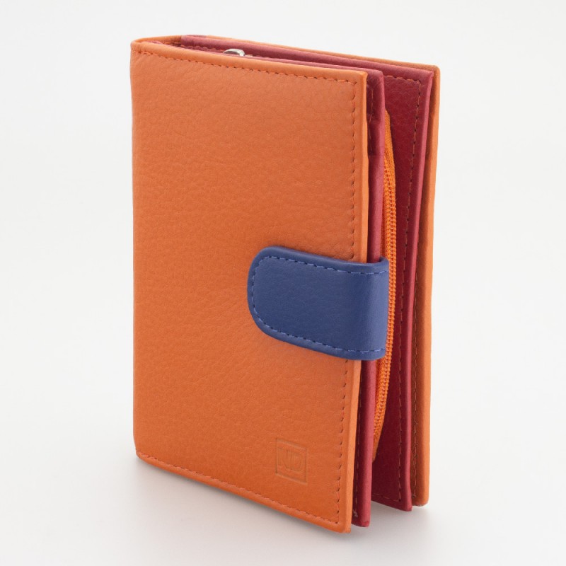 Portafoglio mid-size donna in pelle multicolor ARANCIO