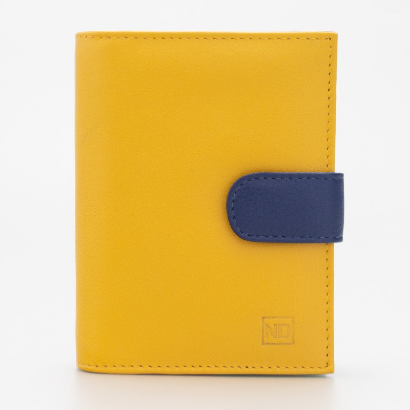 Portafoglio mid-size donna in pelle multicolor GIALLO