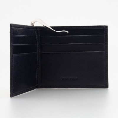 Portafoglio slim con molla ferma banconote