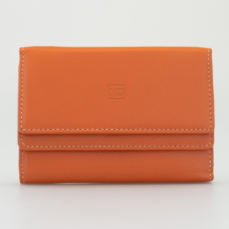 Portafoglio da donna mid-size in pelle colore ARANCIO