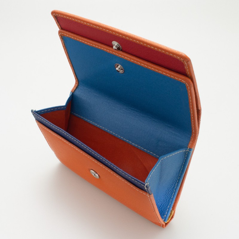 Portafoglio da donna mid-size in pelle colore ARANCIO