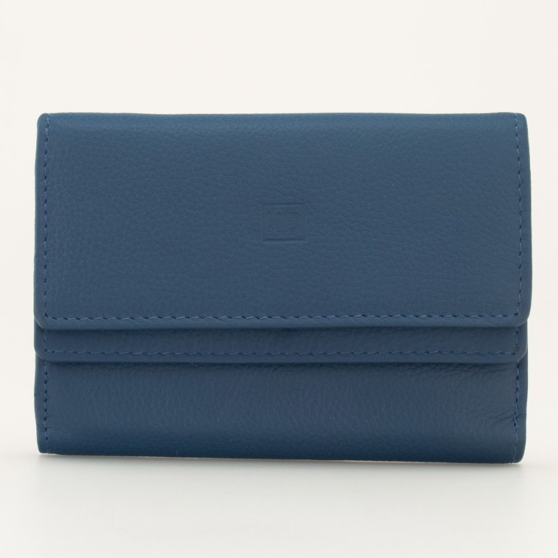 Portafoglio da donna mid-size in pelle colore BLU