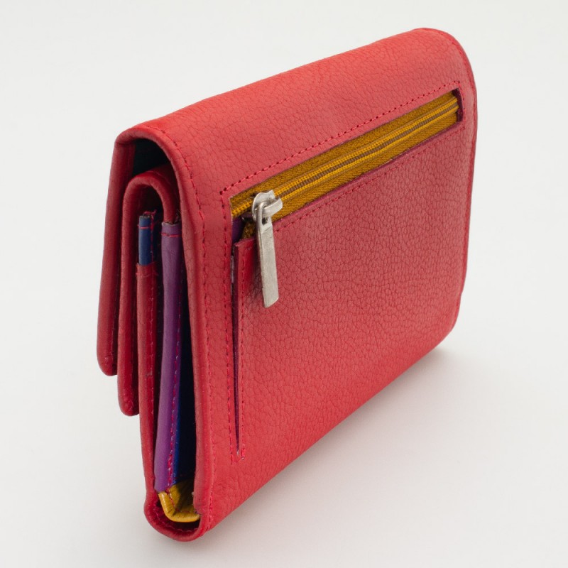Portafoglio da donna mid-size in pelle colore ROSSO