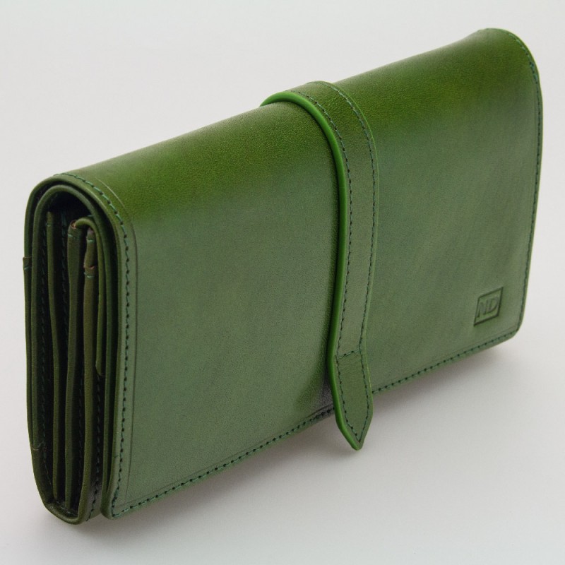 Portafoglio elegante donna in pelle colore VERDE PISELLO