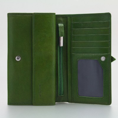 Portafoglio elegante donna in pelle colore VERDE PISELLO