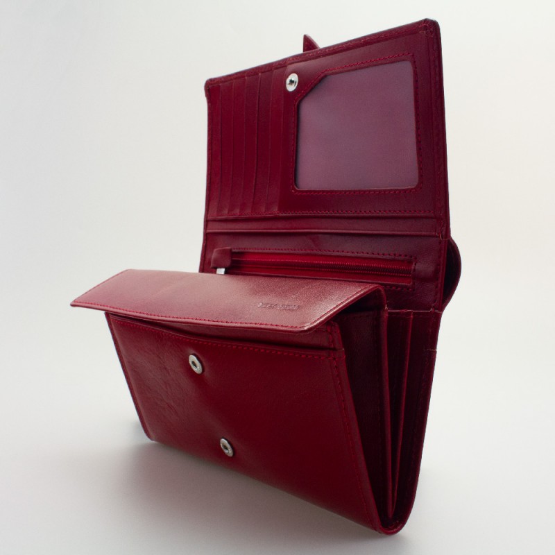 Portafoglio elegante donna in pelle colore ROSSO