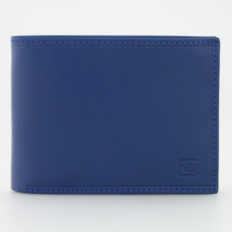 Elegante portafoglio da uomo in pelle colore BLU