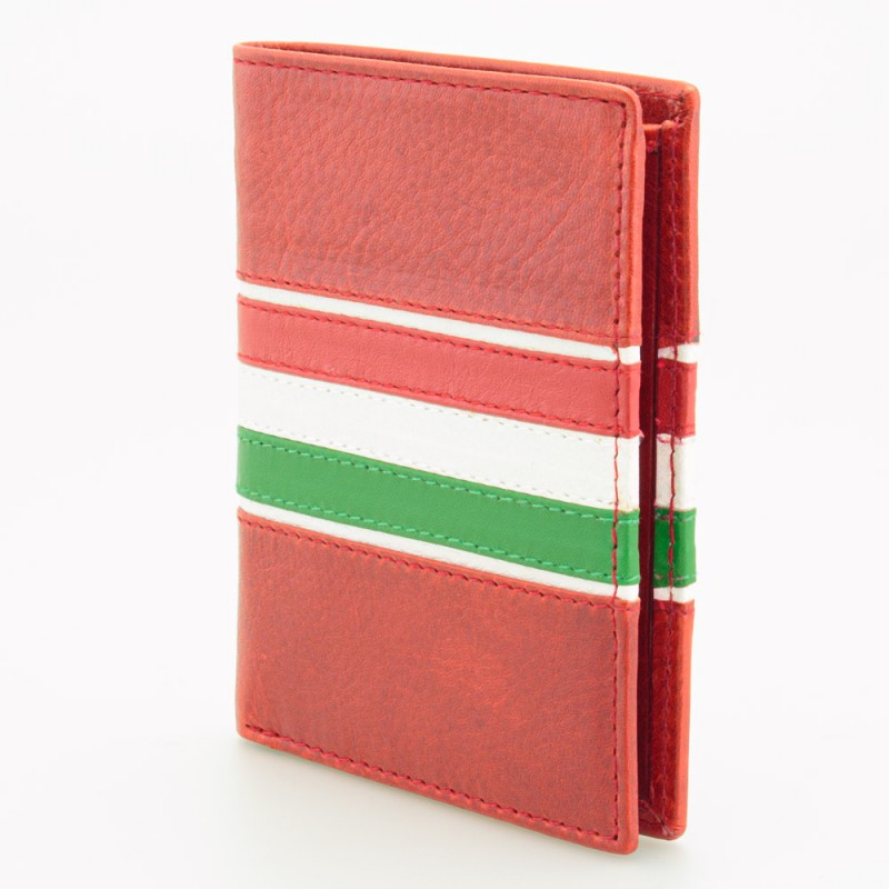 Portafoglio porta-tessere tricolore ROSSO 
