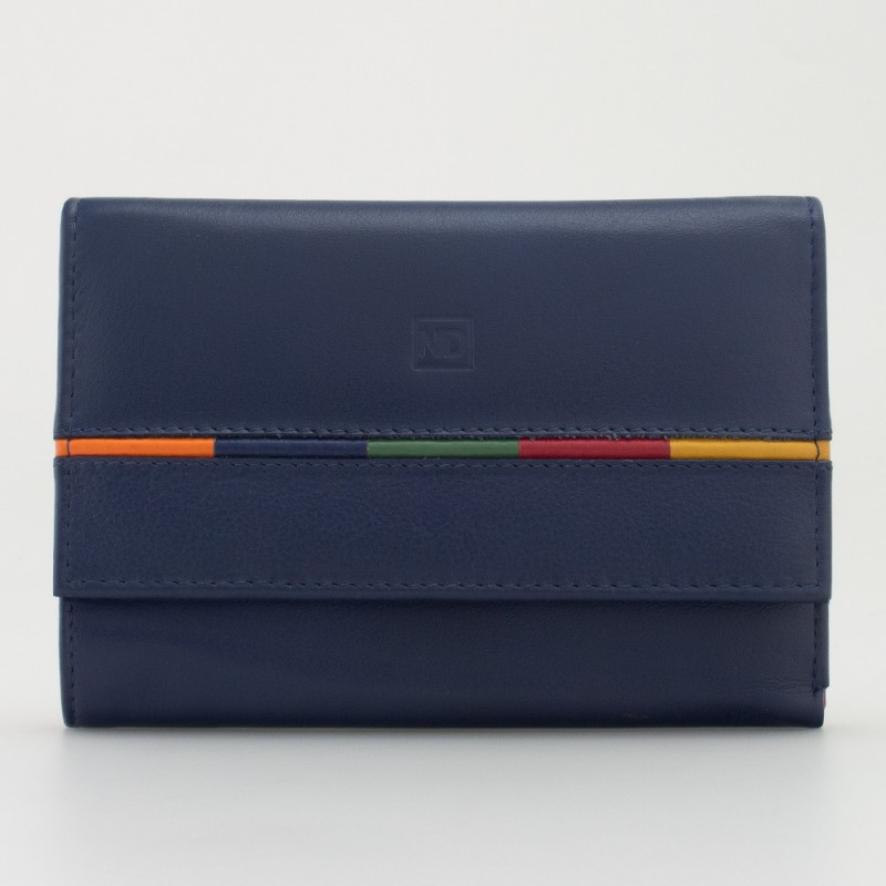 Portafoglio classico da donna in pelle colore BLU