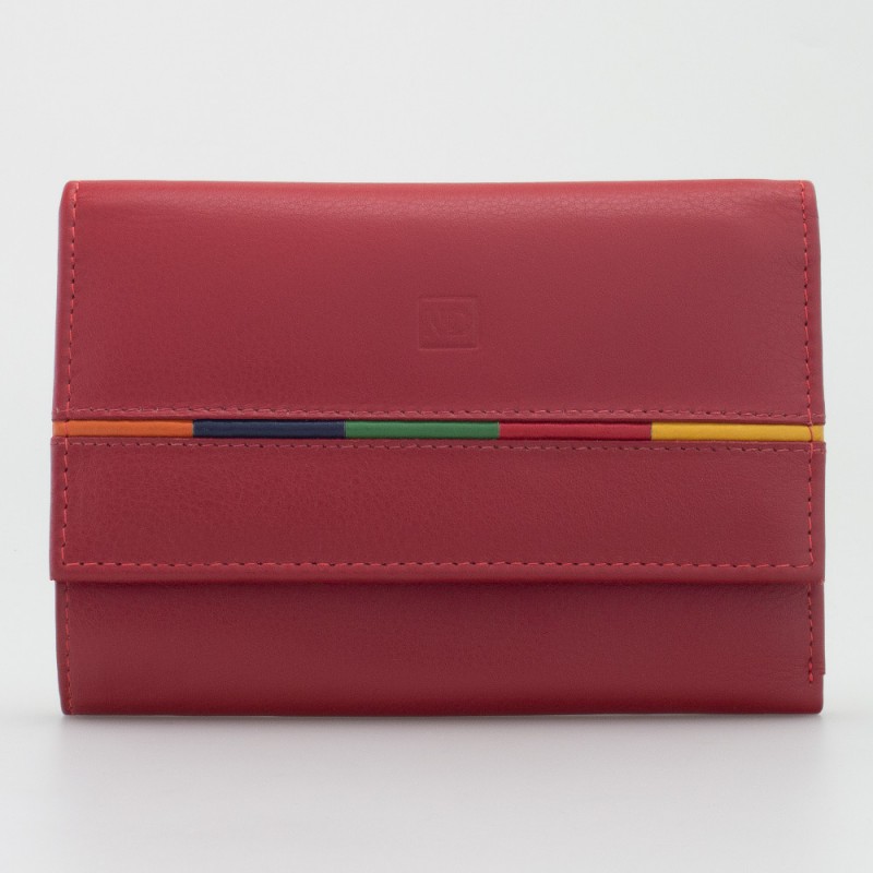 Portafoglio classico da donna in pelle colore ROSSO