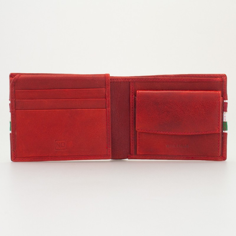 Portafoglio uomo tricolore ROSSO 