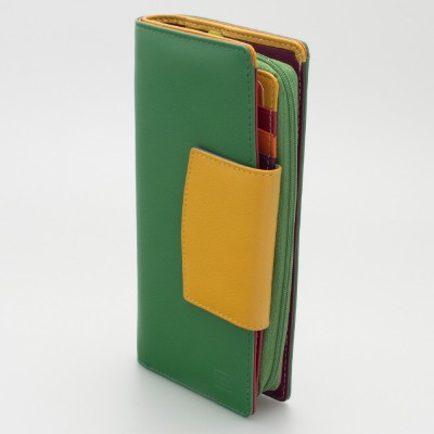 Portafoglio donna tri-fold in pelle multicolor GIADA