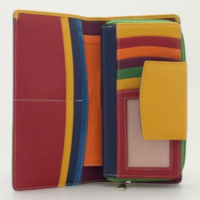 Portafoglio donna tri-fold in pelle multicolor GIADA