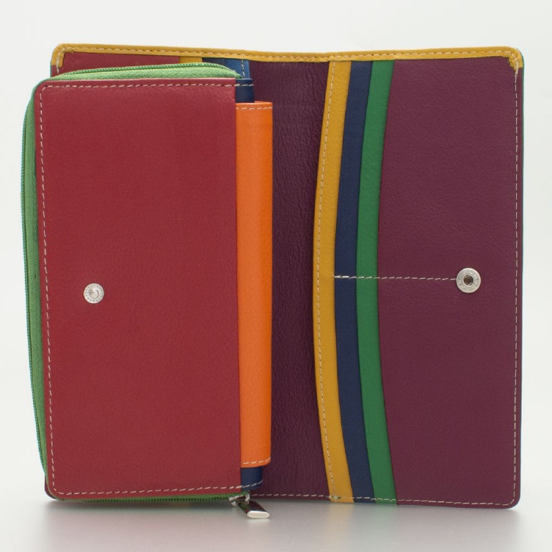 Portafoglio donna tri-fold in pelle multicolor GIADA