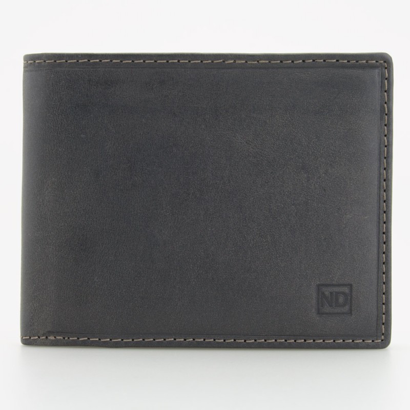 Portafoglio da uomo in pelle vintage colore NERO