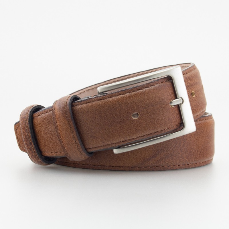 Classica cintura elegante 3.5cm in pelle colore MARRONE