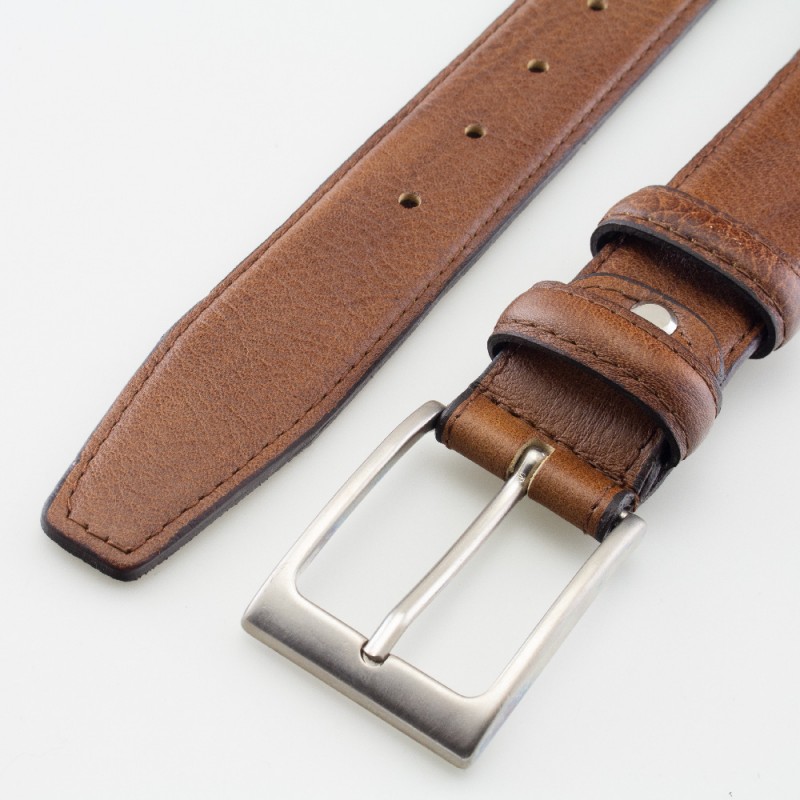 Classica cintura elegante 3.5cm in pelle colore MARRONE