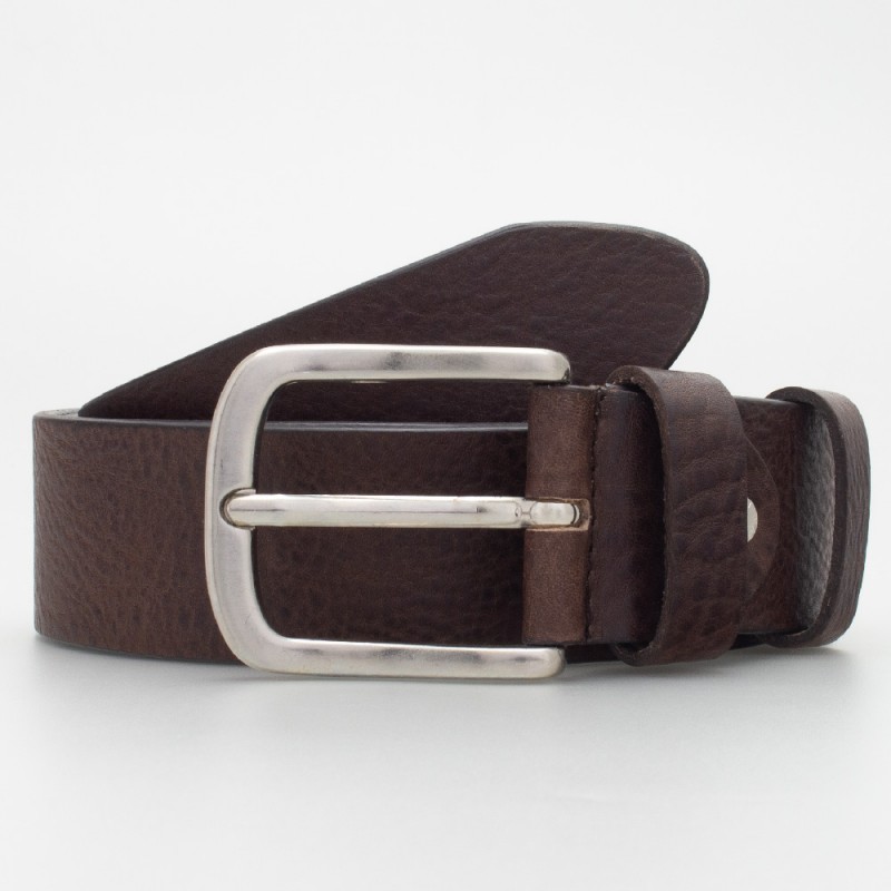 Cintura in cuoio 4cm colore MORO