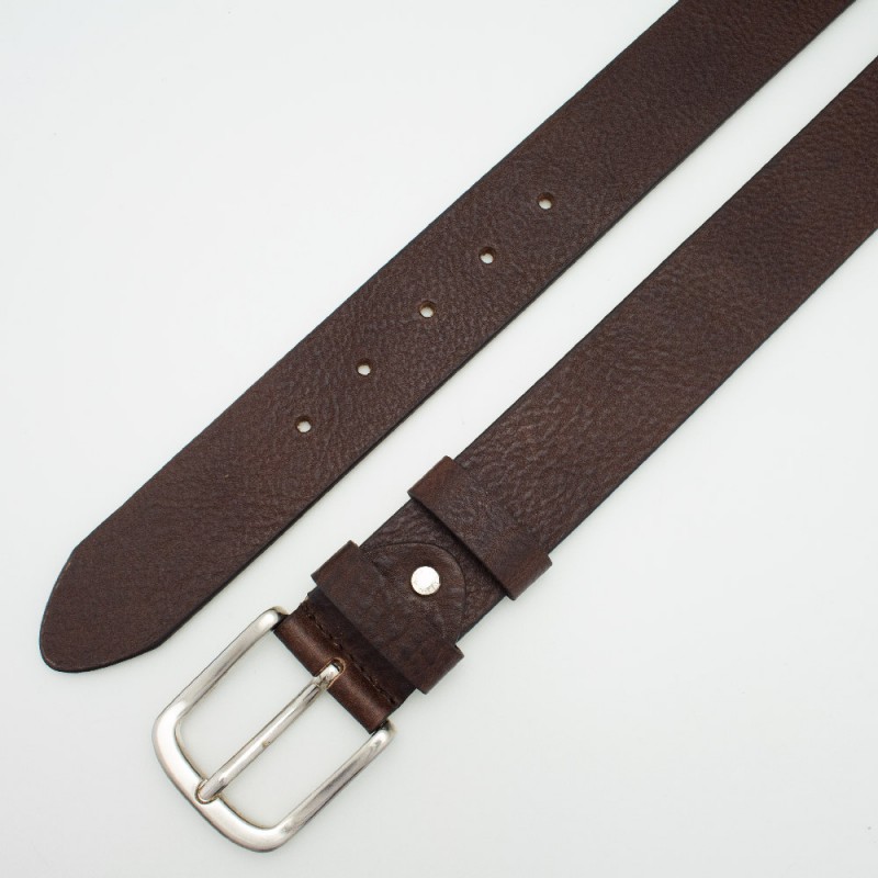 Cintura in cuoio 4cm colore MORO