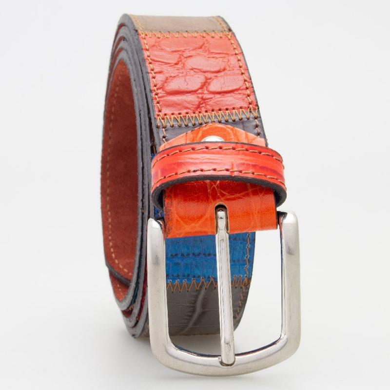 Cintura pelle lavorazione PATCHWORK Tejus e Cocco
