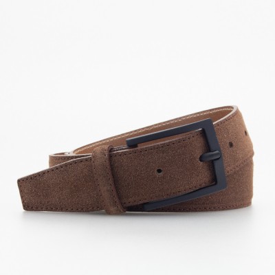 Cintura in pelle scamosciata colore MARRONE