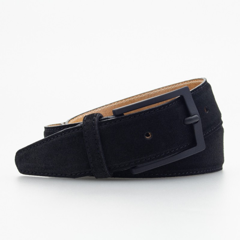 Cintura in pelle scamosciata colore NERO