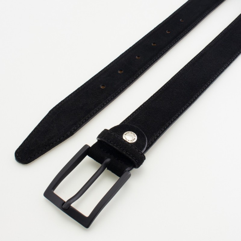 Cintura in pelle scamosciata colore NERO